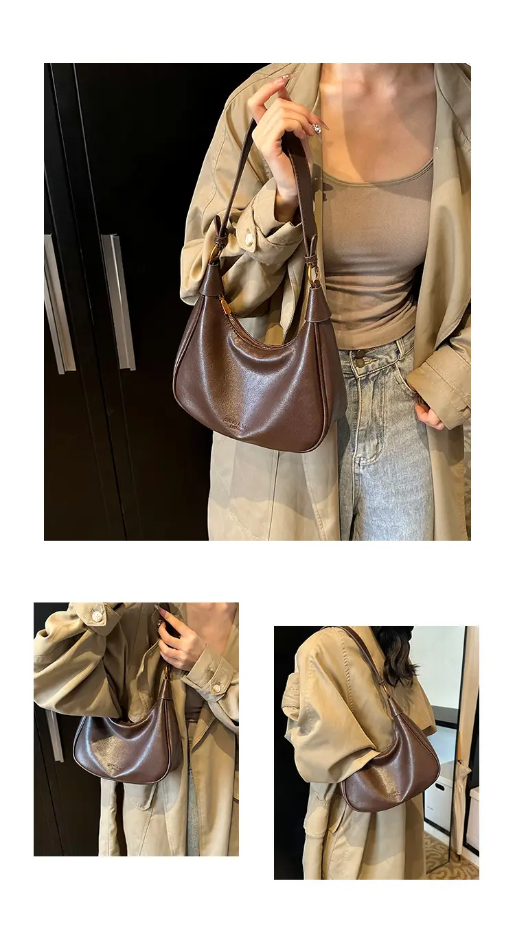 Women's Brown Leather Shoulder Crossbody Bag 2024 — feature 9