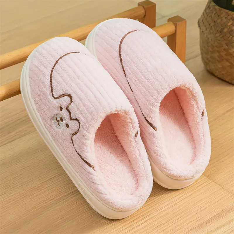 Cotton Slippers Women's Autumn and Winter New Indoor Home Home Warm Wool Slippers Men's Household Men's Autumn and Winter - Image 5