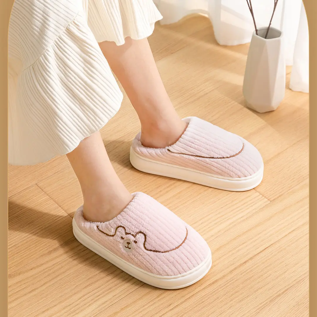 Cotton Slippers Women's Autumn and Winter New Indoor Home Home Warm Wool Slippers Men's Household Men's Autumn and Winter — feature 14