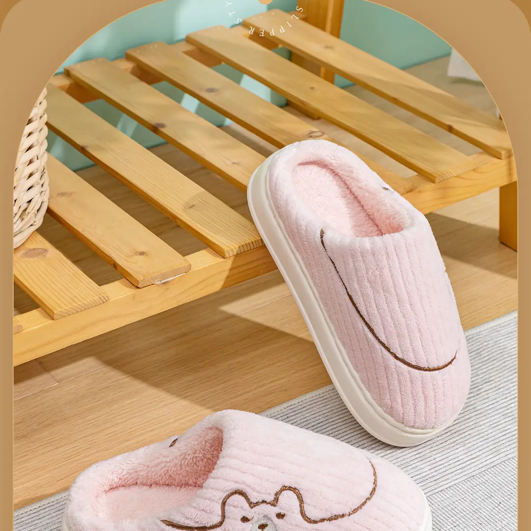 Cotton Slippers Women's Autumn and Winter New Indoor Home Home Warm Wool Slippers Men's Household Men's Autumn and Winter — feature 17