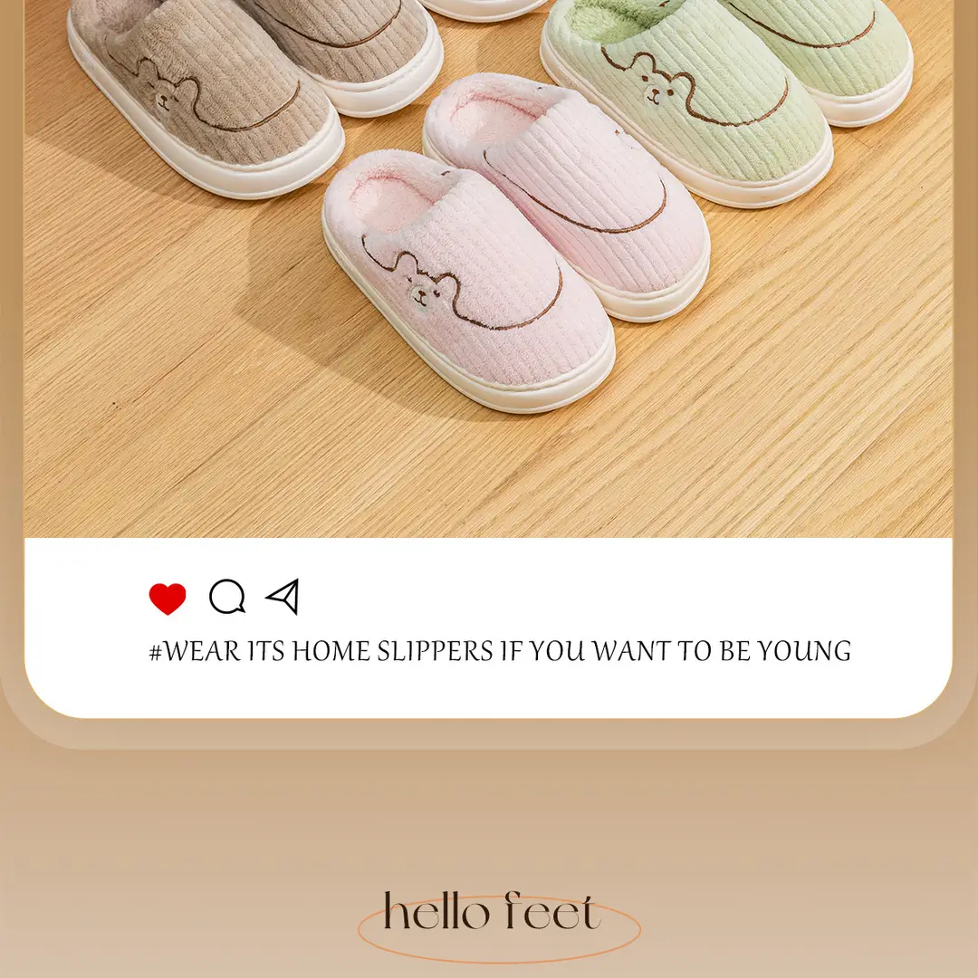 Cotton Slippers Women's Autumn and Winter New Indoor Home Home Warm Wool Slippers Men's Household Men's Autumn and Winter — feature 21