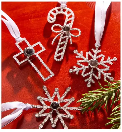 Five Pointed Star Photo Pendant with Full Diamond Design — feature 2