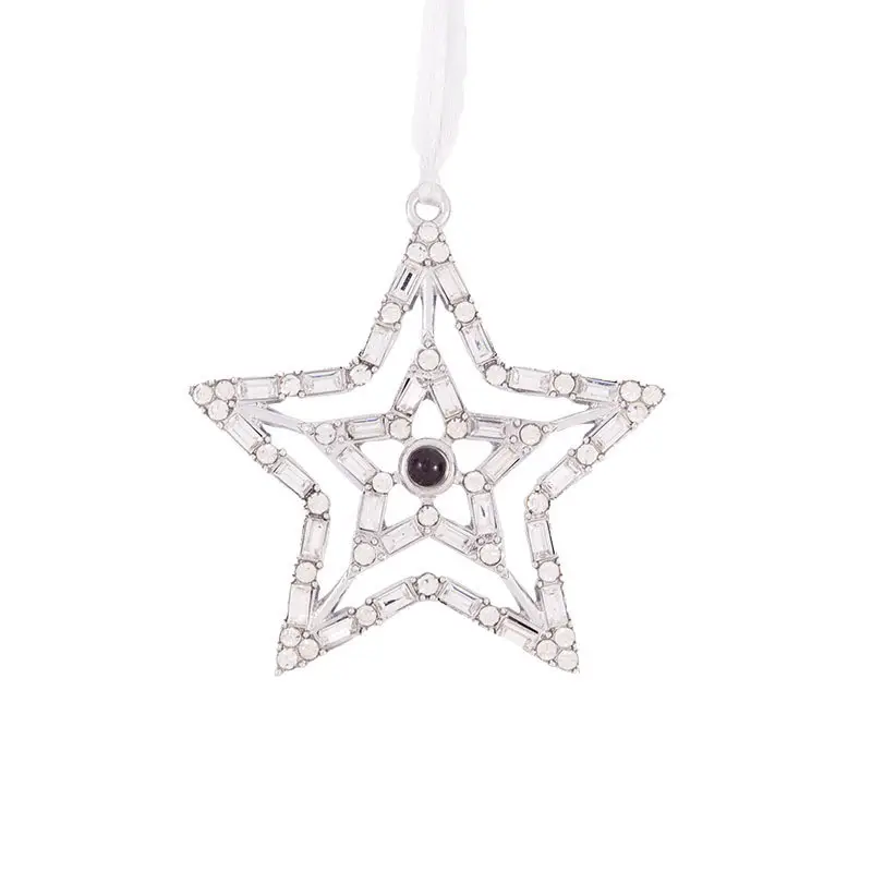 Five Pointed Star Photo Pendant with Full Diamond Design — feature 8