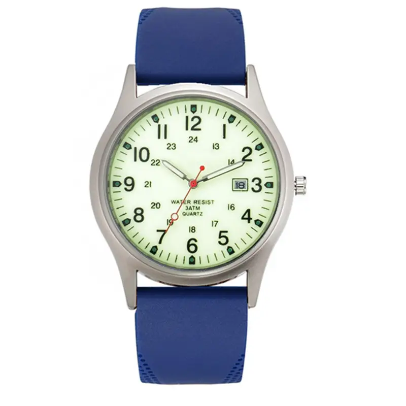 Military Style Silicone Watch for Men Blue - Image 11