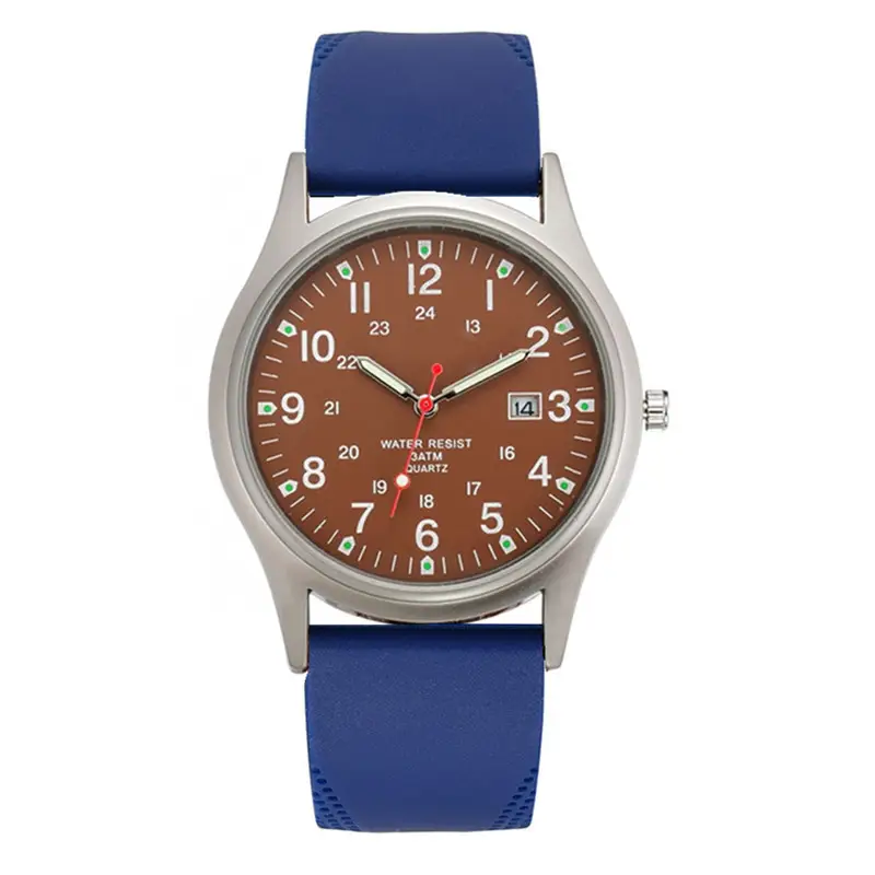 Military Style Silicone Watch for Men Blue - Image 12
