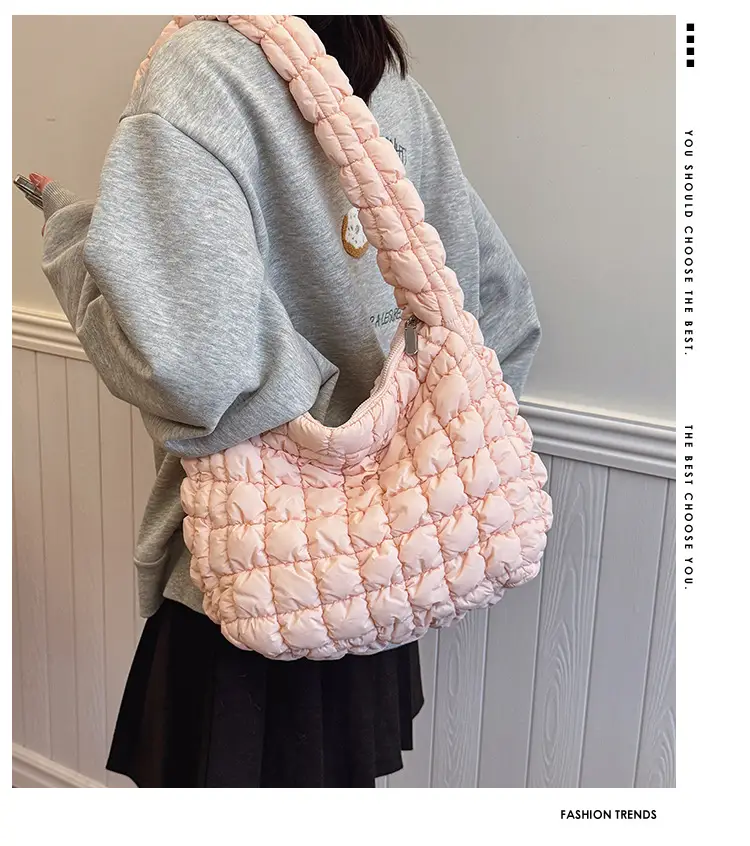 Black Cloud Pleated Shoulder Bag for Women — feature 1