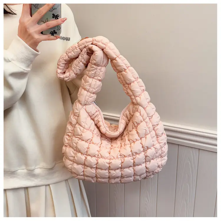 Black Cloud Pleated Shoulder Bag for Women — feature 10