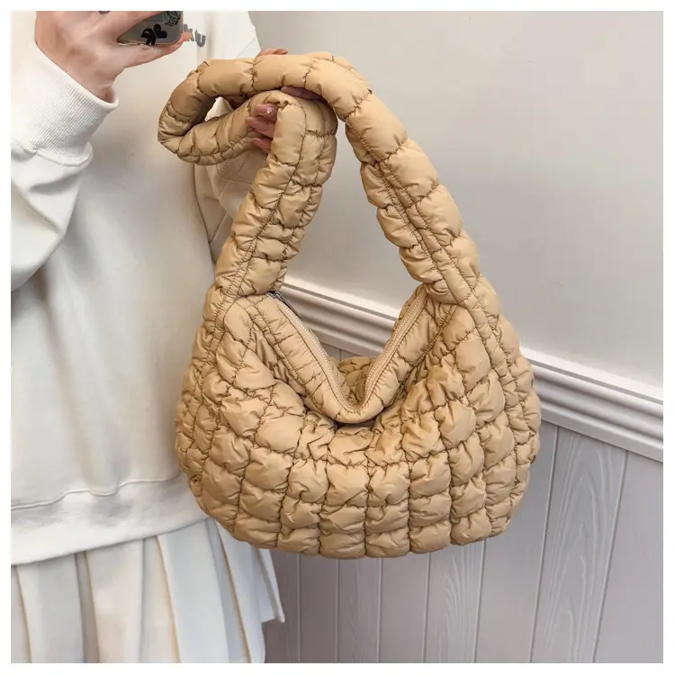 Black Cloud Pleated Shoulder Bag for Women — feature 12