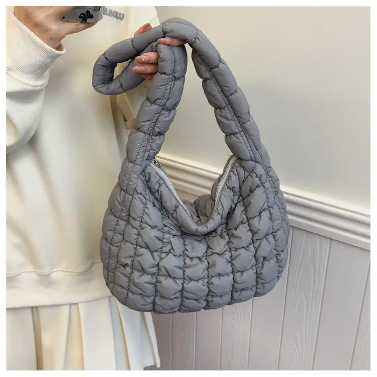 Black Cloud Pleated Shoulder Bag for Women — feature 13