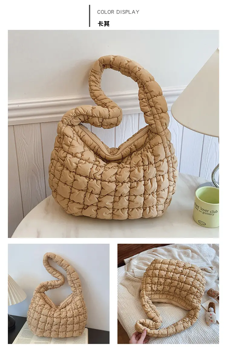 Black Cloud Pleated Shoulder Bag for Women — feature 25