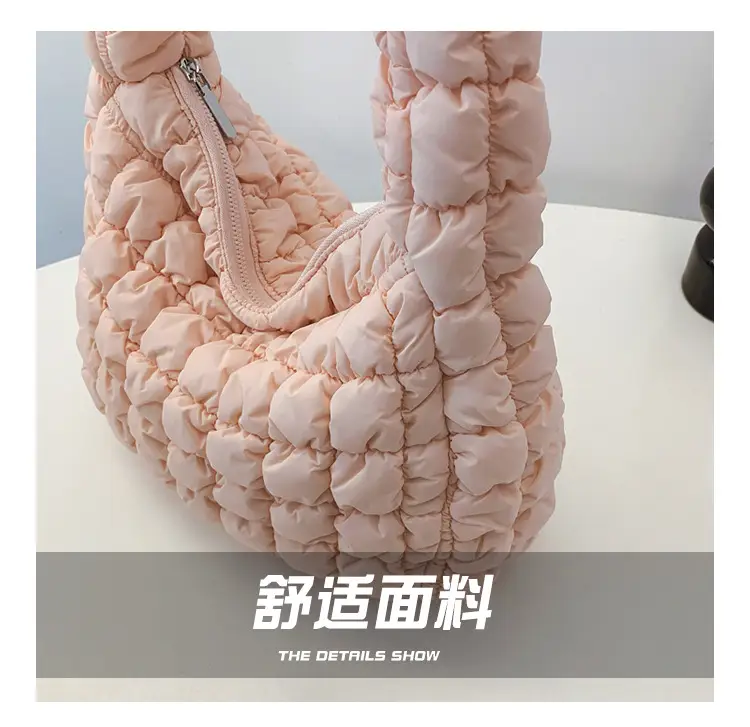 Black Cloud Pleated Shoulder Bag for Women — feature 6