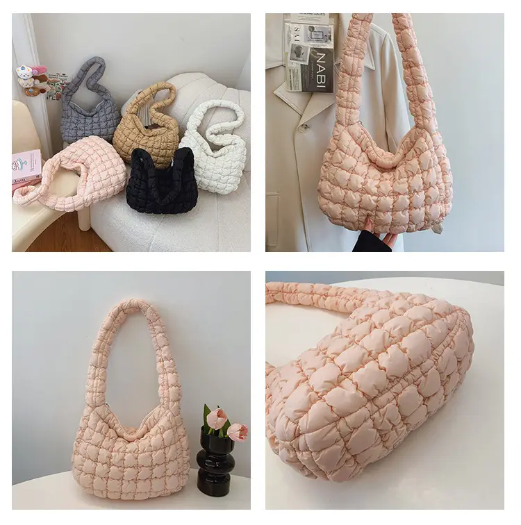 Black Cloud Pleated Shoulder Bag for Women — feature 8