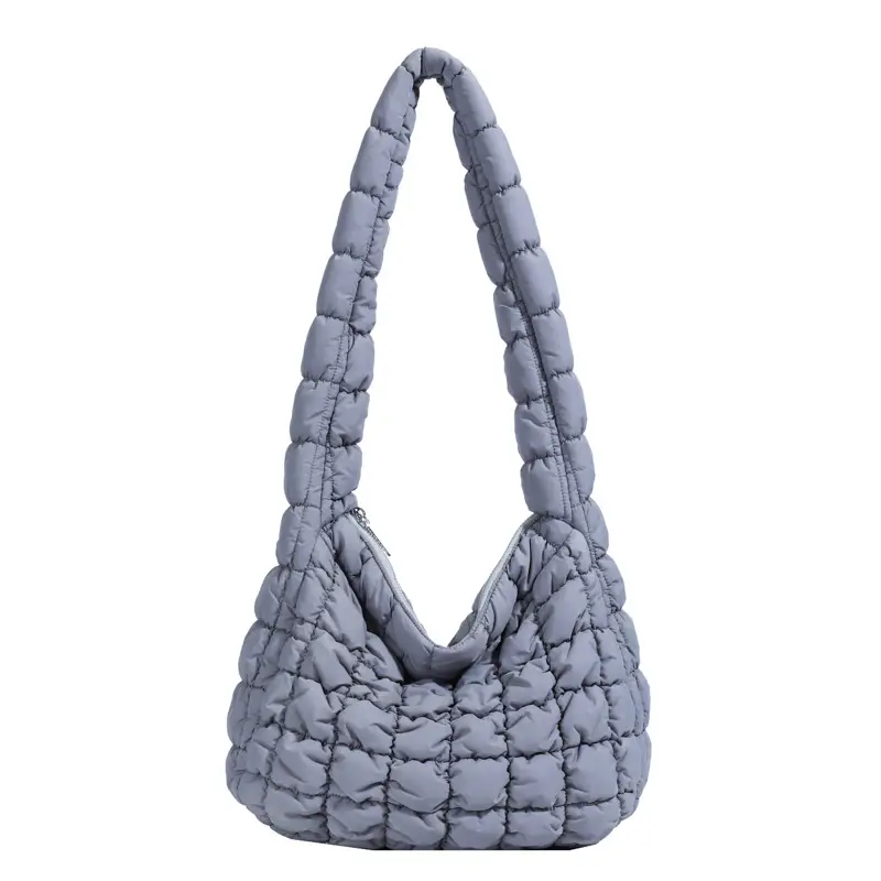 Black Cloud Pleated Shoulder Bag for Women - Image 3