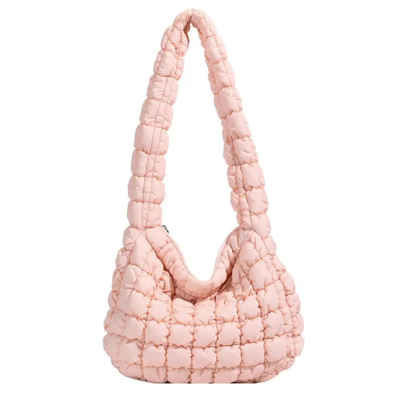 Black Cloud Pleated Shoulder Bag for Women - Image 4