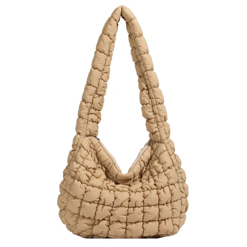 Black Cloud Pleated Shoulder Bag for Women - Image 5