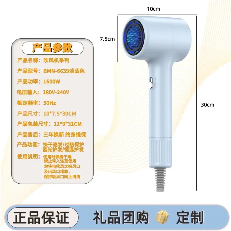 Electric Hair Dryer with Cold Wind & Negative Ion Technology
