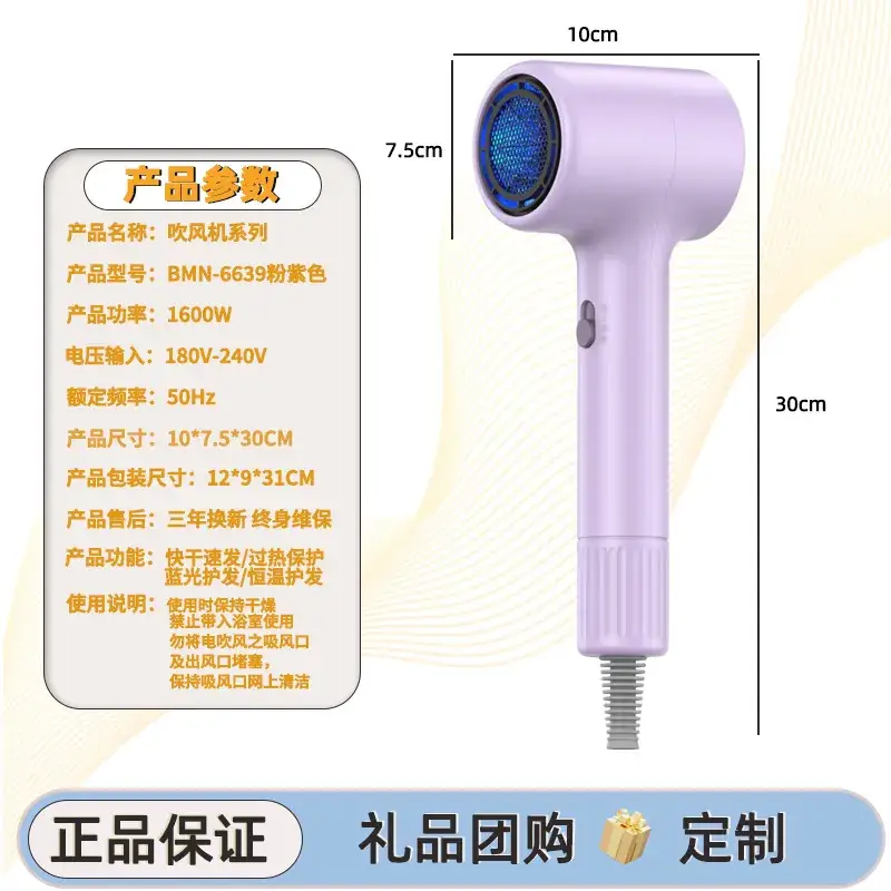 Electric Hair Dryer with Cold Wind & Negative Ion Technology