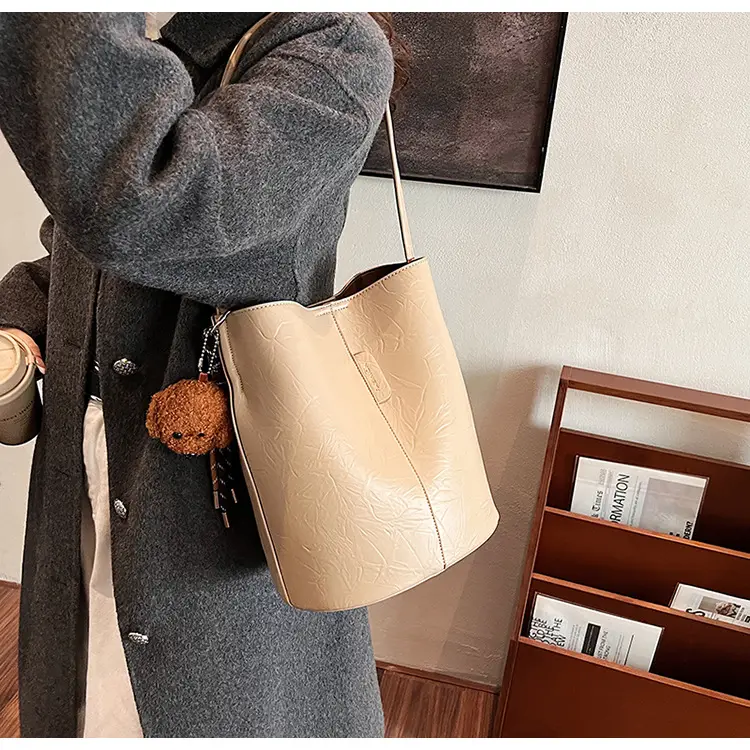 Korean Style Brown Bucket Bag for Women — feature 31