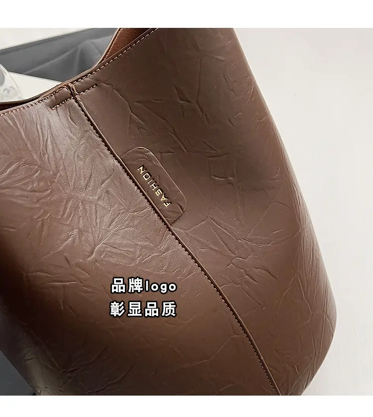 Korean Style Brown Bucket Bag for Women — feature 8
