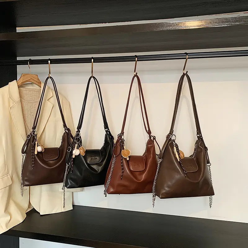 Vintage Work Commuter Tote Bag Women Large Capacity Backpack 2024 New Casual Small Multi-function Shoulder Bag - Image 12