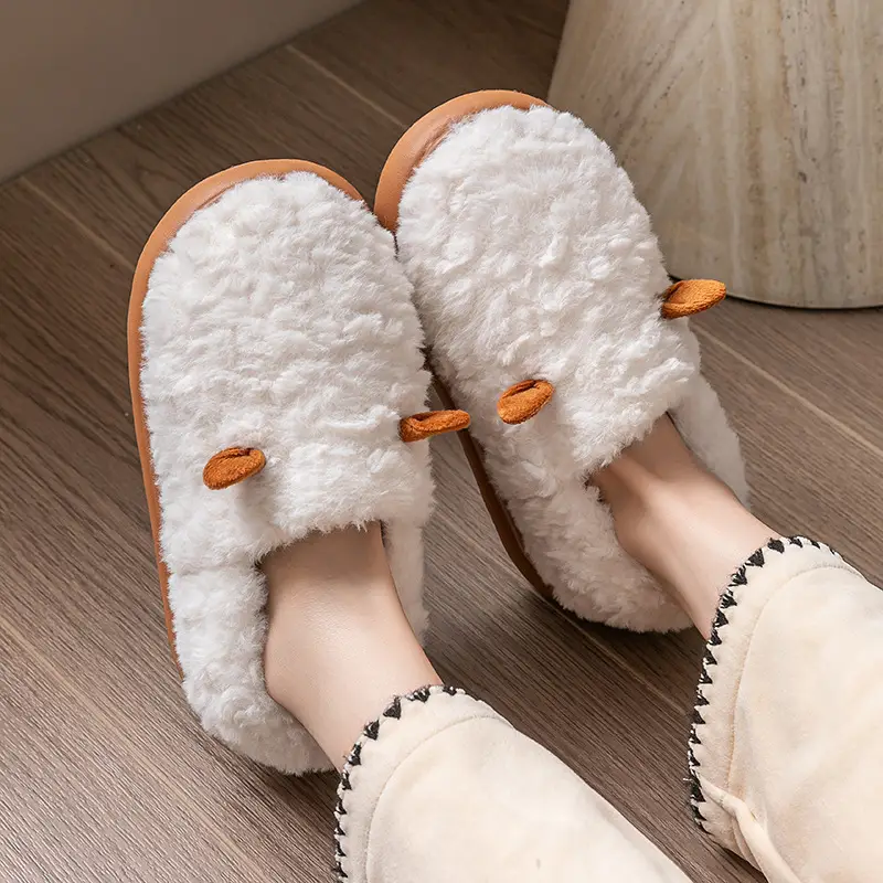 Women's Winter Plush Cotton Slippers Closed Back - Image 11