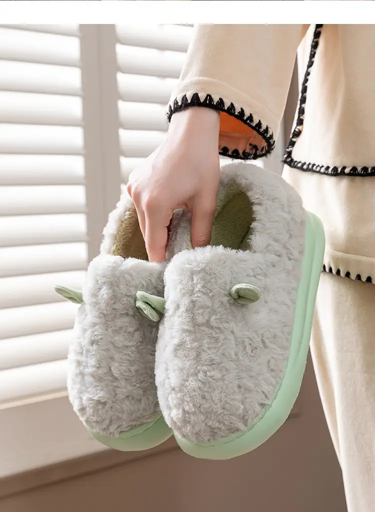 Women's Winter Plush Cotton Slippers Closed Back — feature 18