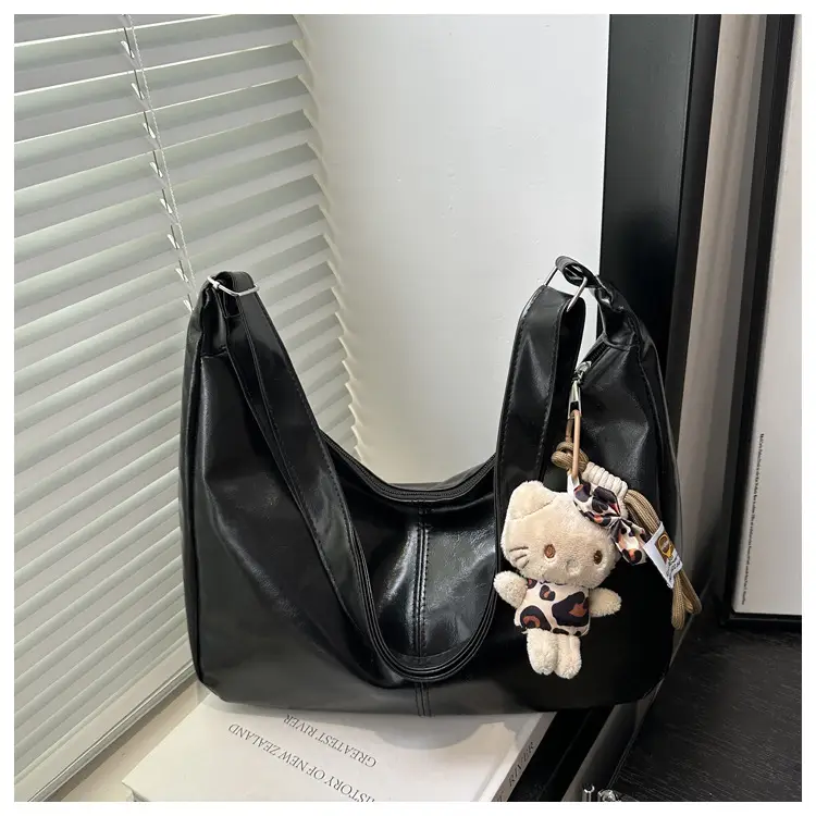 Trendy Red Leather Shoulder Tote Bag for Women — feature 14