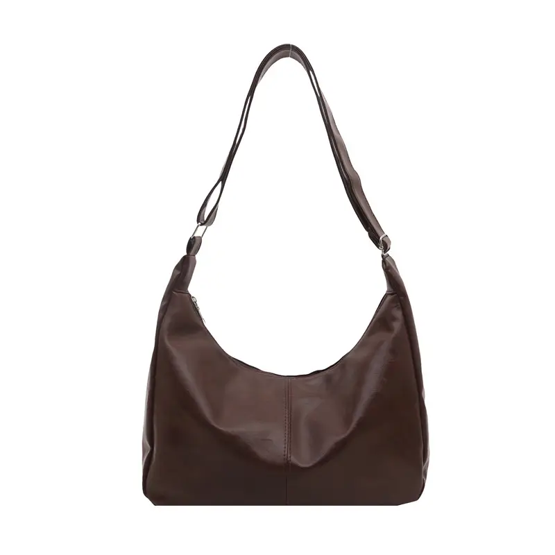 Trendy Red Leather Shoulder Tote Bag for Women