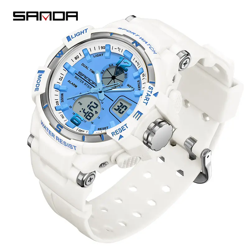 Sanda Black GPS Digital Watch for Men Women