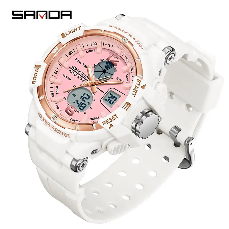 Sanda Black GPS Digital Watch for Men Women