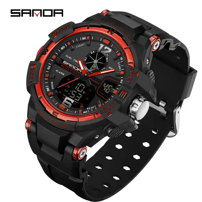 Sanda Black GPS Digital Watch for Men Women