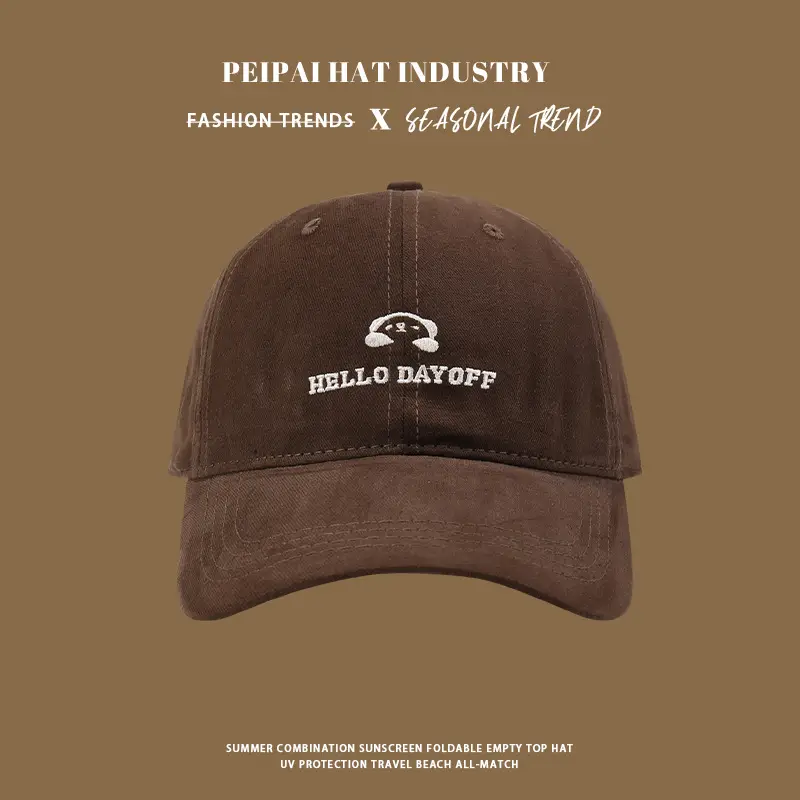 Hello Dayoff Beige Cap for Women Baseball — feature 4