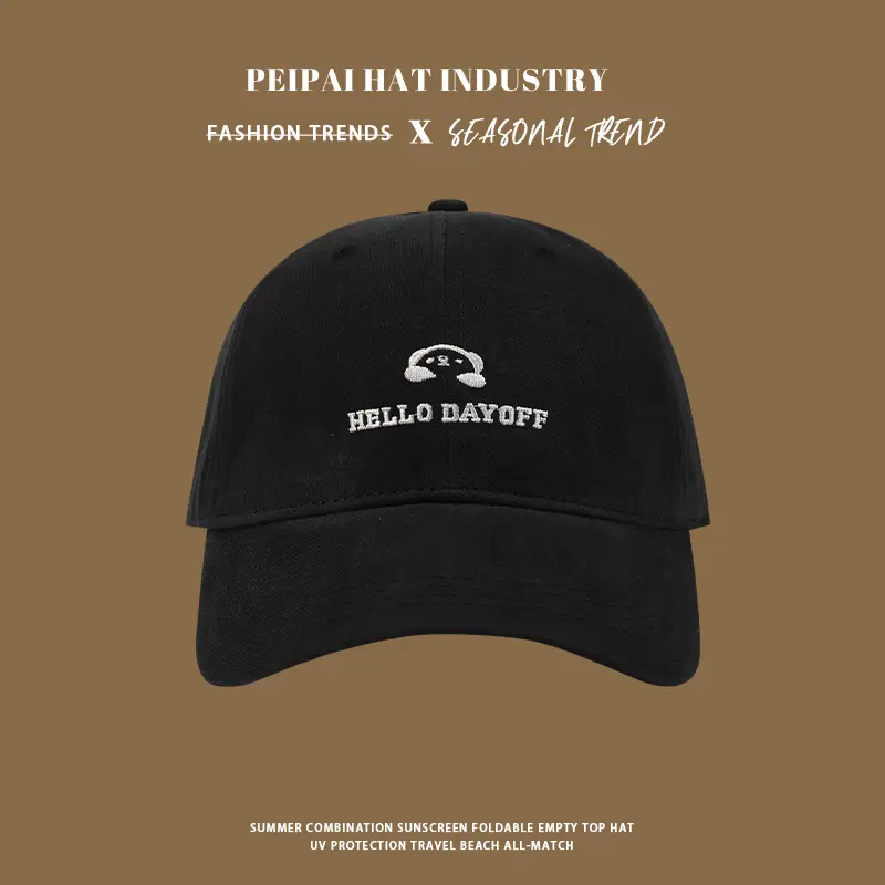 Hello Dayoff Beige Cap for Women Baseball — feature 9