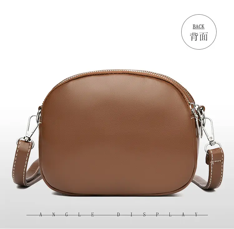 Women Crossbody Bag Mini Multi Layered Brown White — feature 26