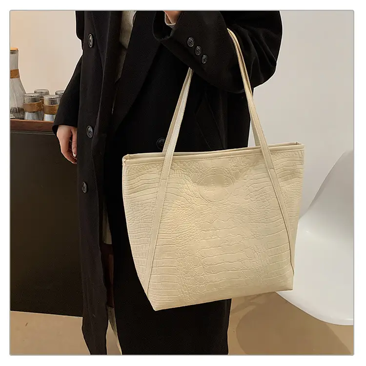 Green Croc Embossed Women's Large Tote Bag — feature 27