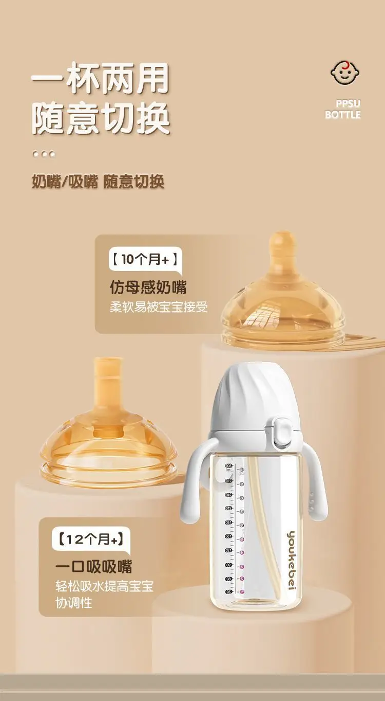 Bottle PPSU Flip Cup Straw Bottle Bottle for Big Baby over 1-2-3 Years Old Direct Drinking Cup Drinking Cup Baby — feature 23