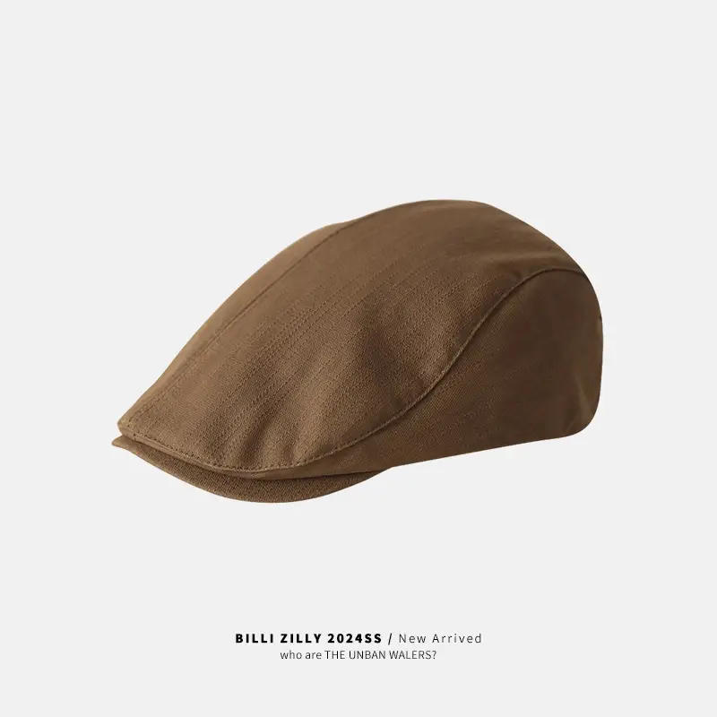 Women's Brown Forward Cap Autumn Winter Breathable Vintage Ins - Image 3