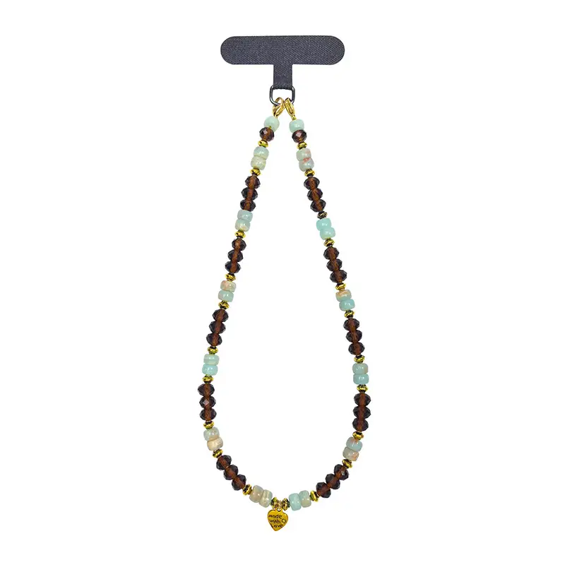 Maillard Crystal Beaded Necklace with Crossbody Design