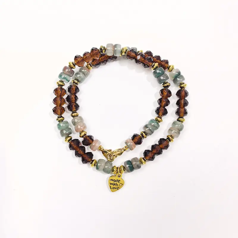 Maillard Crystal Beaded Necklace with Crossbody Design — feature 15