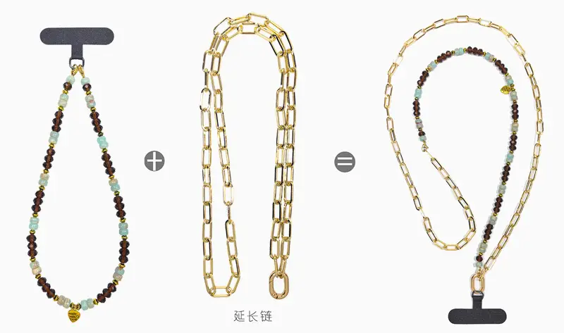 Maillard Crystal Beaded Necklace with Crossbody Design — feature 5