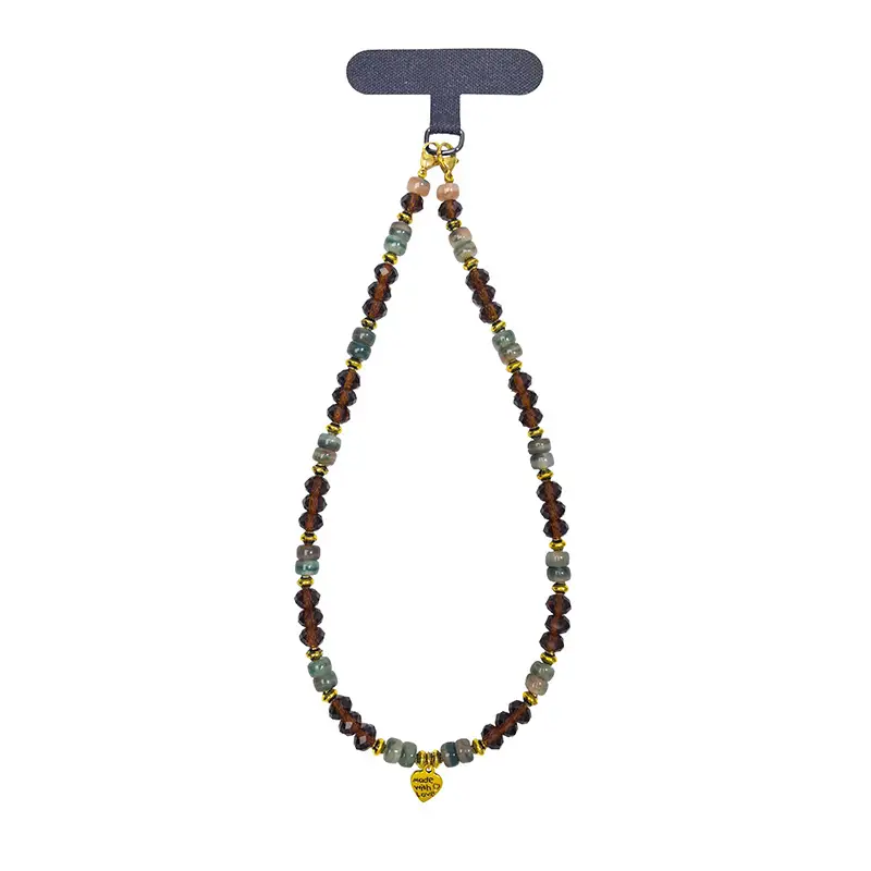 Maillard Crystal Beaded Necklace with Crossbody Design