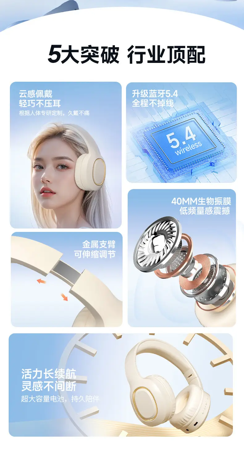 Wireless Bluetooth Headset with Long Cord for Sports & Games β feature 3