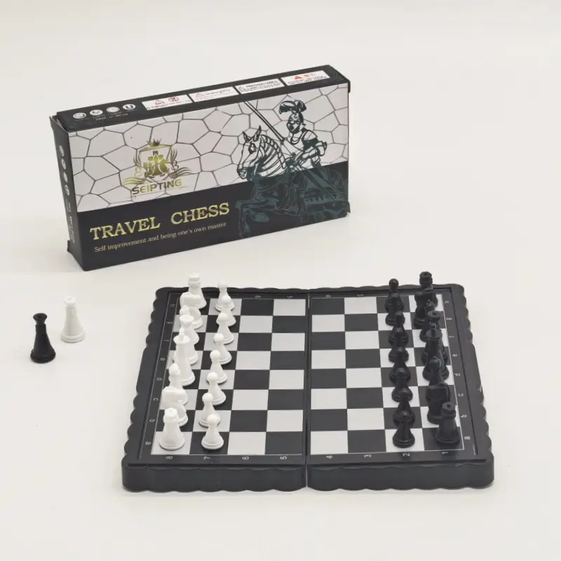 Mini Chess Adult Children Foldable Magnetic Portable International Travel Portable Compact Chess — feature 9