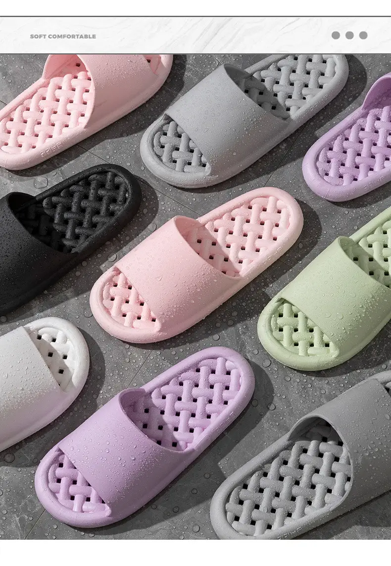 Water-Draining Slippers for Women, Quick-Drying Non-Slip Home Slippers with Hollow Design, Breathable Indoor Slippers for Men — feature 11