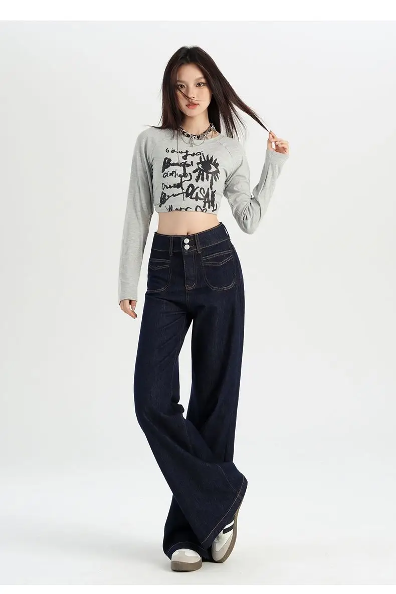 Dark Blue Vintage Wide Leg Jeans Women 2024 — feature 10