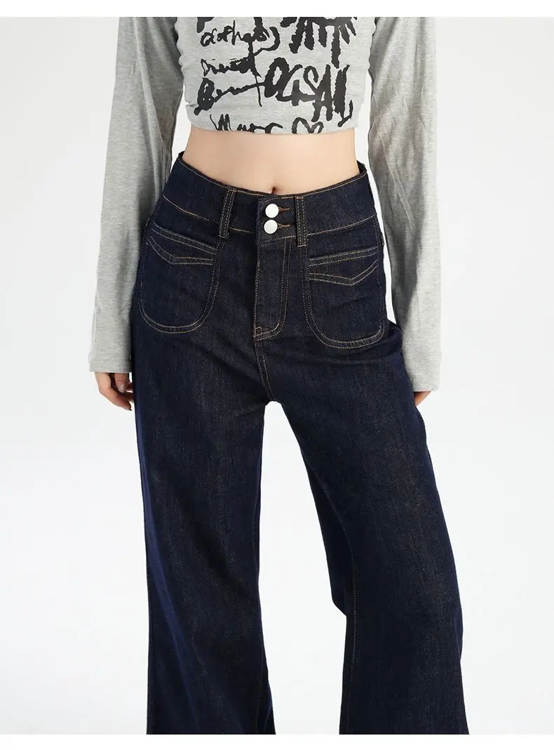 Dark Blue Vintage Wide Leg Jeans Women 2024 — feature 16