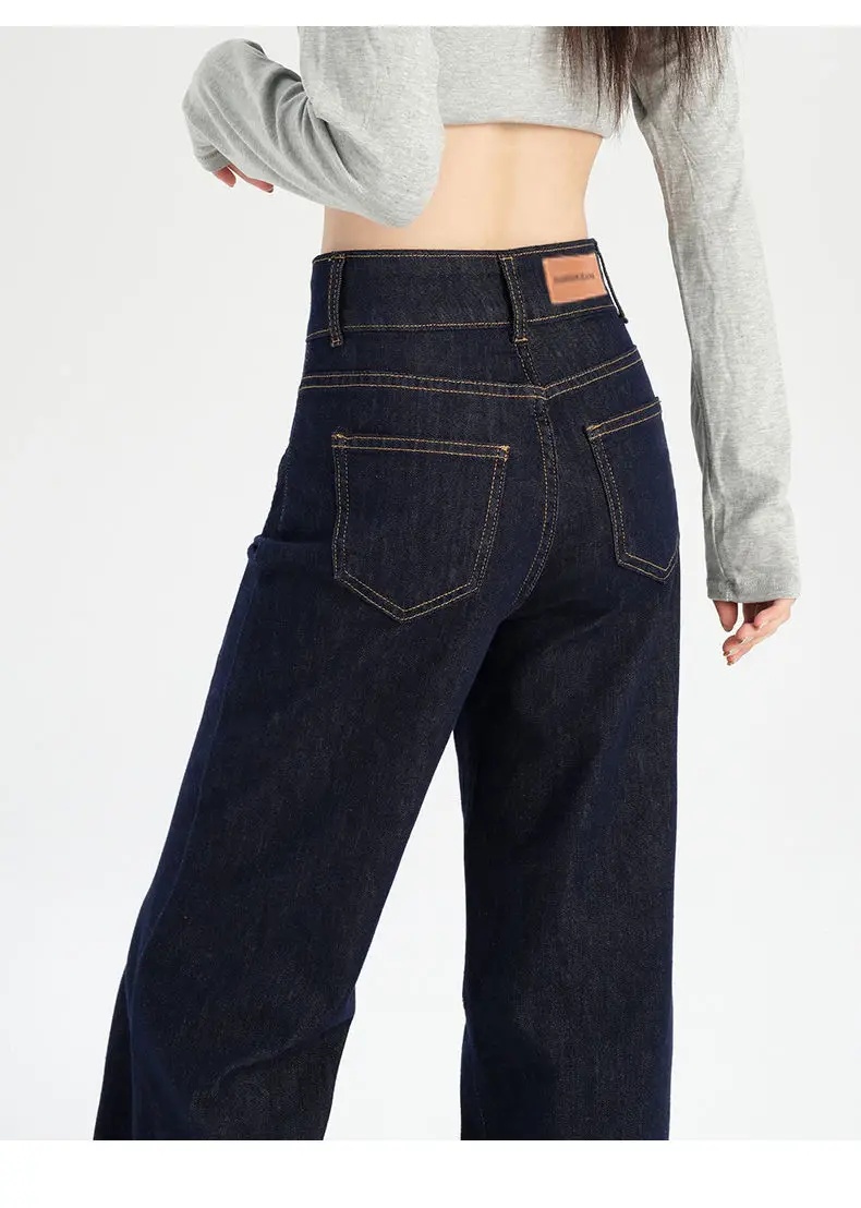 Dark Blue Vintage Wide Leg Jeans Women 2024 — feature 17