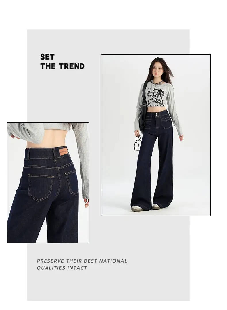 Dark Blue Vintage Wide Leg Jeans Women 2024 — feature 2