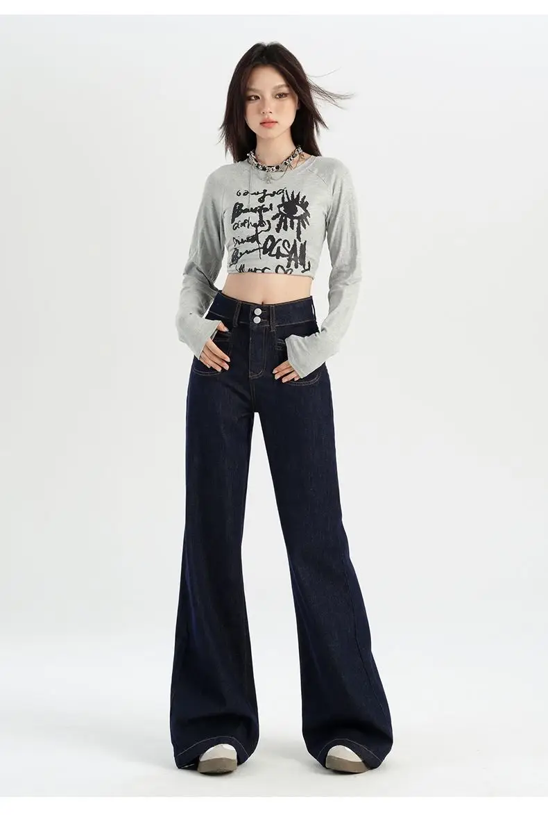 Dark Blue Vintage Wide Leg Jeans Women 2024 — feature 7