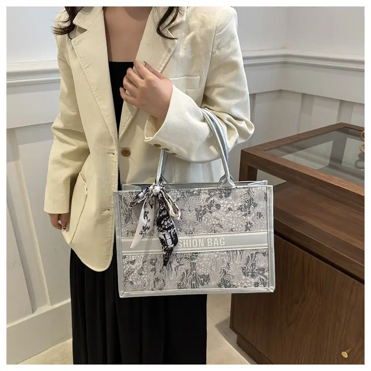 Women's Large Capacity Guofeng Tote Bag with Bow — feature 18
